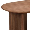 thumbnail image 3 of Compact 39.37 Inch Walnut Table / For Small Living Areas / Stable Pedestal Design, 3 of 4