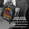 thumbnail image 6 of Lsque Not All Who Wander Are Lost Hiking Lunch Bag Lunch Box for Women Men Reusable Insulated Lunch Tote Bag,Leakproof Thermal Cooler Sack Food Handbags Case High Capacity, 6 of 9