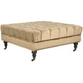 thumbnail image 2 of Safavieh Clark Classic Glam Tufted Cocktail Ottoman w/ Casters, 2 of 6