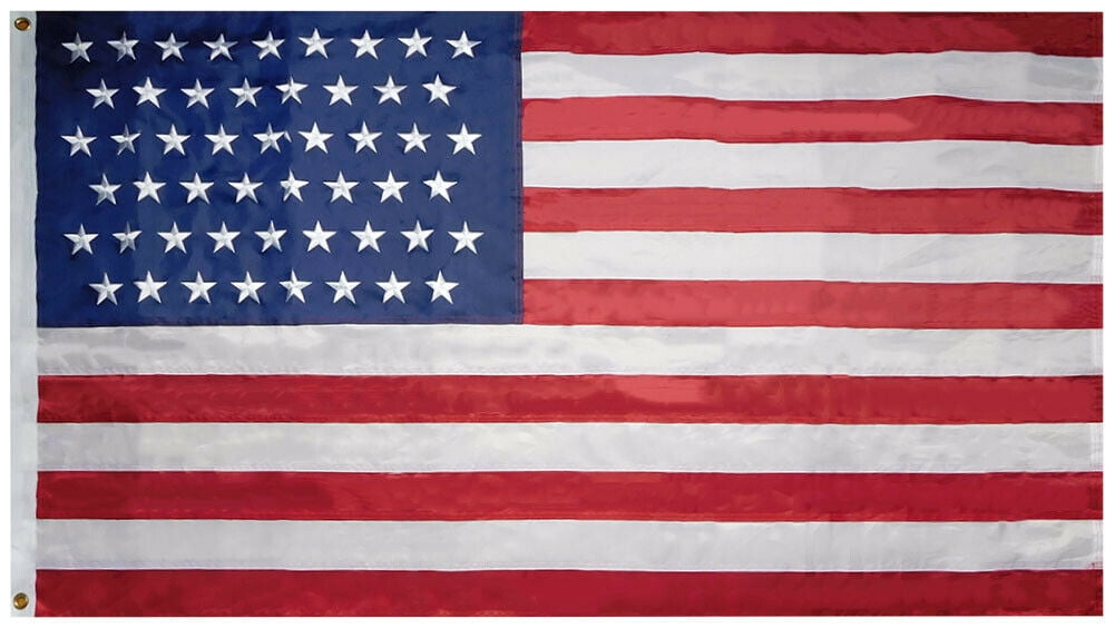 3x5 USA 51 Star Stars Linear Premium 210D Embroidered Sewn Flag Banner
