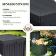 thumbnail image 4 of EHHLY Deck Box, 51 Gallon Package Bin Delivery Box for Outside Front Porch, Patio Outdoor Deck Storage Boxes Waterproof, UV Resistant Plastic Resin Pool Storage Bins with lids, Black, 4 of 12