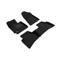 3D MAXpider Custom Fit ELEGANT Floor Mat (BLACK) for 2016-2018 HYUNDAI TUCSON - 1ST ROW 2ND ROW