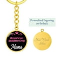 thumbnail image 5 of Dog Mom Keyring American Eskimo Dog Mama Circle Keychain Stainless Steel or 18k Gold, 5 of 12