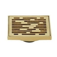 thumbnail image 5 of Kingston Brass Watercourse Transit 4" Square Grid Shower Drain Antique Brass Antique, 5 of 5