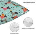 thumbnail image 3 of Fuzoiu Christmas Dachshund Print Square Pillow Cover,Hidden Zipper Design,Luxury Square Pillow Case, Throw Pillow,Couch Cushion-12"x12", 3 of 7