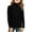 Black, variant on Girls Turtleneck Long Sleeve Ribbed Pullover Knit Top Lightweight Stretchy Youth Sweater for Casual Daily Wear