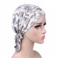 thumbnail image 3 of Chemo Chapeau Impression Foulard Femmes Coton Musulman Turban Stretch Cheveux Perte Liée Baotou Chapeaux, 3 of 4