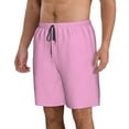 thumbnail image 2 of Susaid Pink Print Men's Swim Trunks Hawaiian Bathing Mesh Lining Suit Swimsuits Beach Shorts with Pockets-X-Large, 2 of 6
