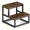 Two-tier step stool, variant on 2-Tier Heavy Duty Wooden Step Stool for Adults, Portable 2-Step Ladder, Multifunctional Small Stepping Stool for Bathroom Bedroom Kitchen School, Sturdy & Easy to Carry