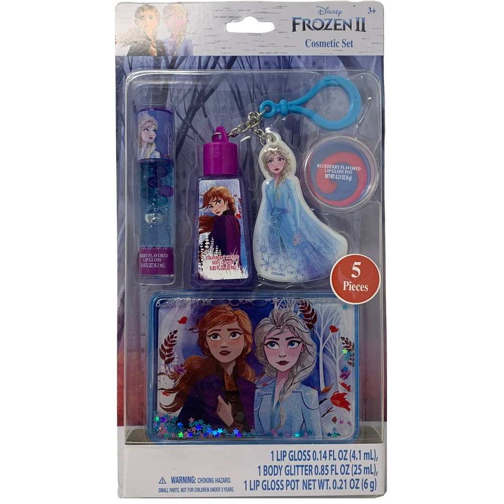 Disney Frozen 2 Cosmetic Set with Mini Body Glitter 0.85 OZ in Box