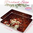 thumbnail image 2 of Alfombrilla para secar platos Meirrnyyu, tamaño XXL, diseño de Papá Noel, muñeco de nieve, 2 unidades, 2 of 7