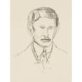 thumbnail image 2 of Adolf Sternschuss 15x18 Black Ornate Wood Framed Double Matted Museum Art Print Titled - Portrait of a Young Man with Short Mustache (1909), 2 of 5