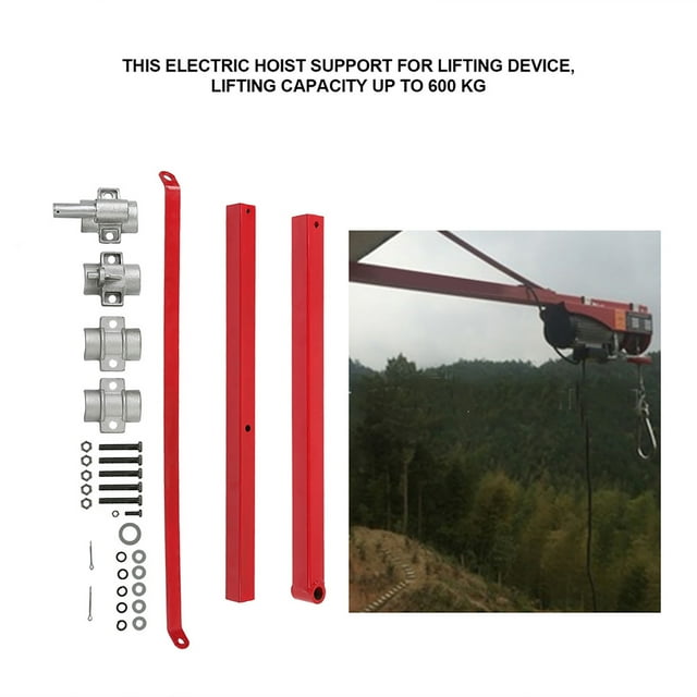 Bras de Support de Levage Électrique Capacité de Charge 600kg, Support de Poteau de Levage, Bras Rotatif, Design Télescopique pour Levage Électrique