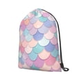 thumbnail image 2 of XMXT Unisex Drawstring Backpack for Women Men, Colorful Fish Scale Pattern Waterproof Gym Bag String Bags for Shopping Sport Travel, m, 2 of 8