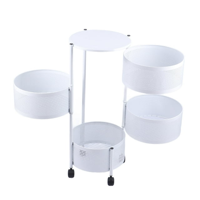 Estante de Almacenamiento de Frutas y Verduras de 5 Niveles, Organizador de Cocina Giratoria Redas, Material de Acero Al Carbrower, Multifuncional, Ahorro de Espacio