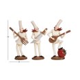thumbnail image 4 of 14"H, 8"W White Polystone Chef Sculpture with Musical Instruments, by DecMode (3 Count), 4 of 14