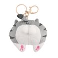 thumbnail image 1 of Plush Kitten Butt Key Chain Stuffed Animal Cat Key Ring Bag Hanging Pendant, 1 of 7