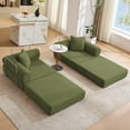 thumbnail image 5 of SOULART 73.00" Cloud Couch, Green Sectional Sofa with Modular Convertible Design,Folding Mattress Sofa Bed for Small Spaces, 5 of 13