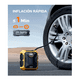 thumbnail image 5 of Compresor De Aire Inflador De Neumáticos 12v Dc Portátil Auto 150psi  Lab.G Negro, Amarillo, 5 of 5