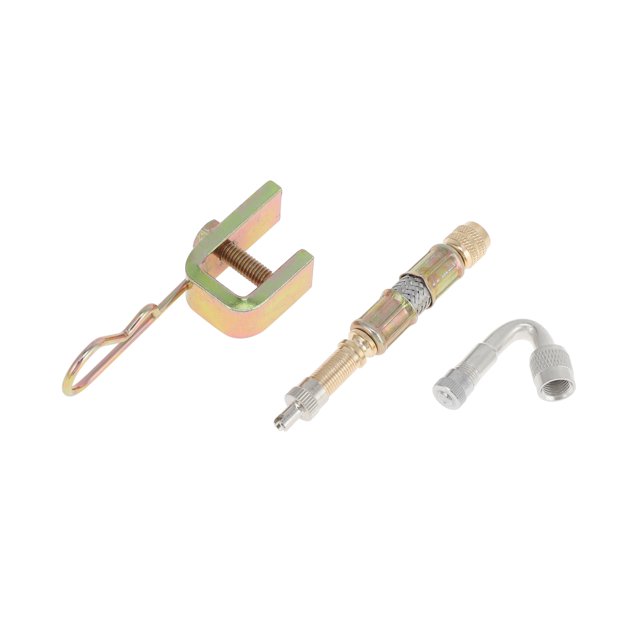 1 Set de extensión de válvula de llanta de cobre de 45 grados con extensor de vástago de llanta de acero inoxidable flexible de 75 mm para automóvil, motocicleta, RV, camión, bicicleta