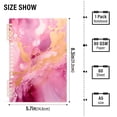 thumbnail image 3 of Pink Gold Marble 2 Pcs Spiral Notebooks 60 Sheets 120 Pages A5 Journal Notepad 8.3x5.7 Inch Thick Adjustable College Ruled Paper, 3 of 8