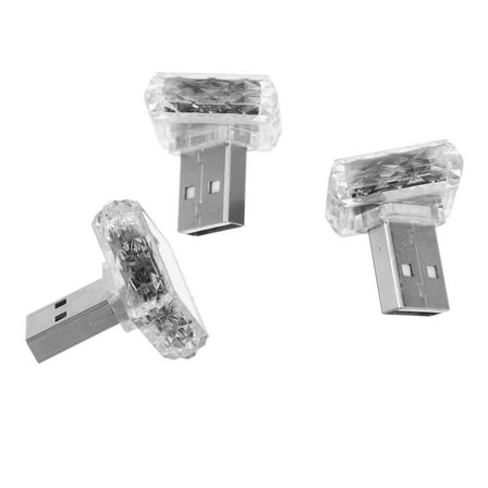 HIAKDOFT 3Pcs Mini Usb Led Light for Truck Accessories and Interior