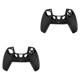 thumbnail image 4 of Injueey Funda de silicona suave para controlador de juegos Manija Cubierta protectora Reemplazo para 5 PS5 Negro 2Conjunto, 4 of 6