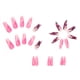 thumbnail image 2 of Uñas postizas de longitud media, 24 tabletas con diseño, set de uñas adhesivas para mujer (1 ml), 2 of 6
