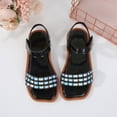 thumbnail image 2 of Icvfdpl Sandals For Girls Teen Girl Princess Rhinestone Slingback Ankle Strap Bohemian Shoes Vacation Soft 2.5 Years-3 Years, 2 of 6