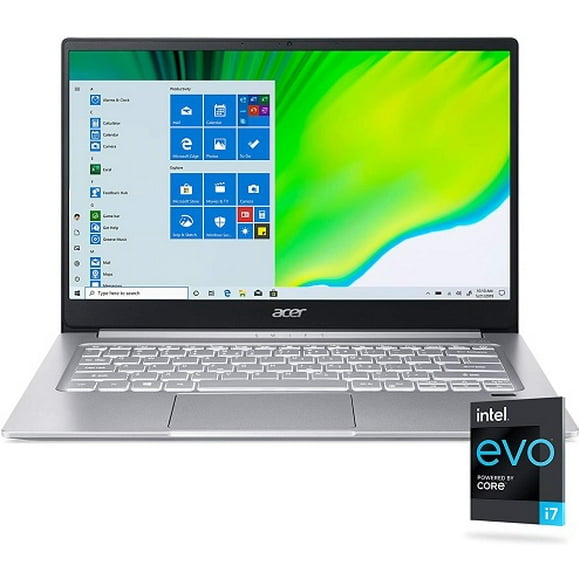 Acer Swift 3 Intel Evo Thin & Light Laptop, 14" Full HD, Intel Core i7-1165G7, Intel Iris Xe Graphics, 8GB LPDDR4X, 256GB NVMe SSD, Wi-Fi 6, Fingerprint Reader, Back-lit KB, SF314-59-75QC