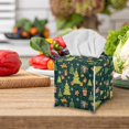 thumbnail image 4 of FUIALDOLG Modern Tissue Box Cover Square PU Leather Car Tissue Holder Waterproof Facial Paper Organizer Dispenser for Bathroom, Vanity Countertop, Tabletop, Green Christmas Trees, 4 of 7