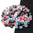 thumbnail image 5 of 100Pcs Mixed Pattern Acrylic Beads Flat Round Loose Spacer Beads For Needlework Diy Jewelry Making Bracelet Necklace Accessories, 5 of 5