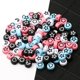 thumbnail image 5 of 100Pcs Mixed Pattern Acrylic Beads Flat Round Loose Spacer Beads For Needlework Diy Jewelry Making Bracelet Necklace Accessories, 5 of 5