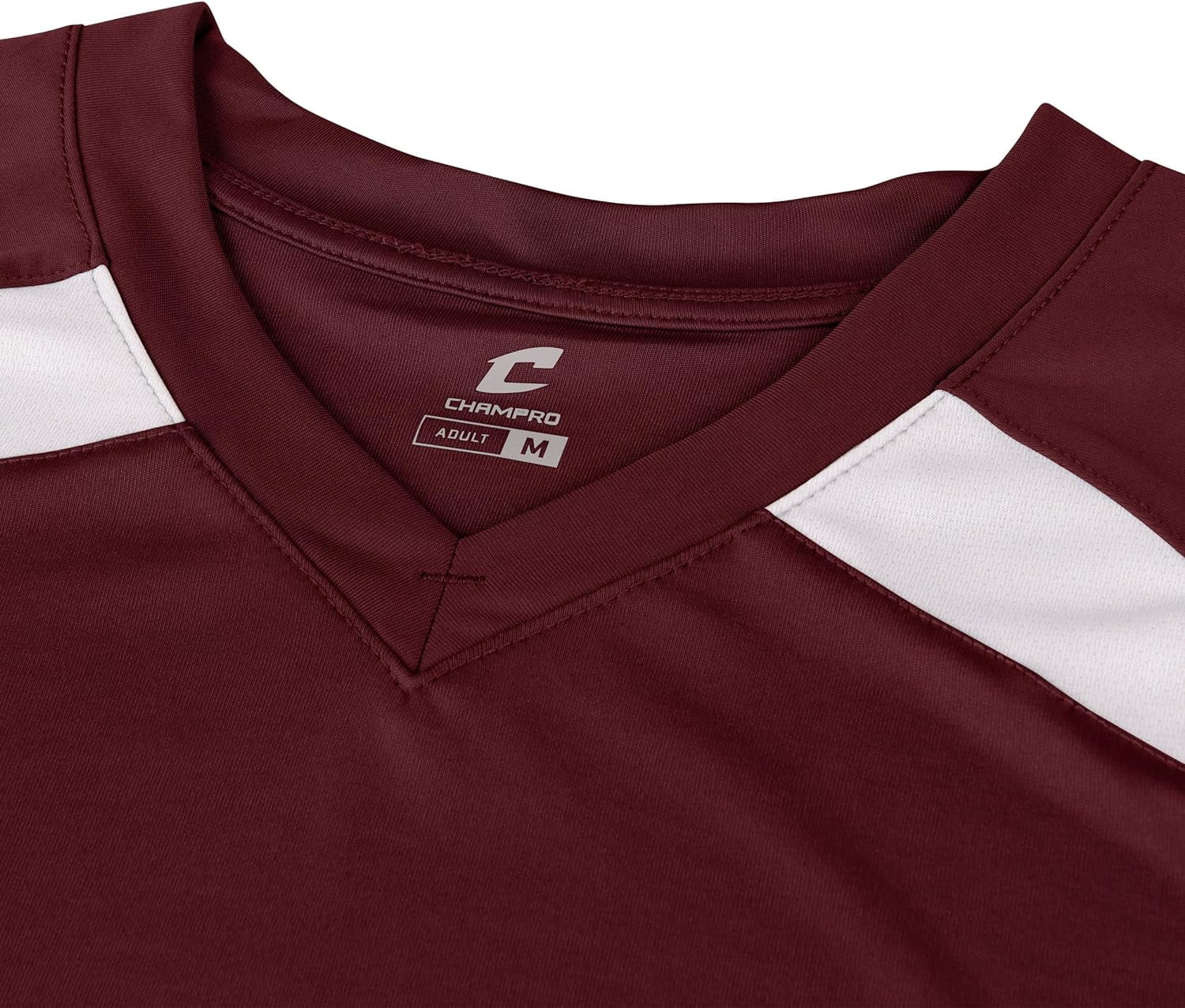 Check Baseball/Softball Jersey, Youth X-Small, Maroon with White Highlights