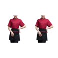 thumbnail image 1 of Wosthever Chef Coat Poliéster Manga Corta Delantal de Cocina con Bolsillos Delanteros Traje Catering Camisas para Hombres para Coffee Bar Blanco Type2 NO2, 1 of 6