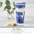 thumbnail image 2 of Spode Blue Italian Travel Mug, Made of Porcelain, Travel Tumbler for Coffee and Tea, Hot Water Cup, Dishwasher and Microwave Safe (12 oz), 2 of 7