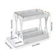thumbnail image 3 of Organizador de especias giratorio | Gabinete de almacenamiento de cocina ABS expandible de 2 niveles, giratorio de 360°, estantes deslizantes, blanco, 11.8"x8.5"x6.5", solución de encimera que, 3 of 8