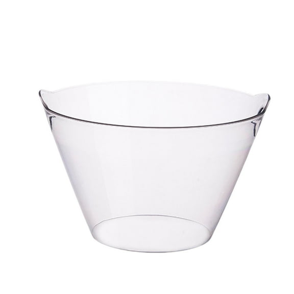 Fancyes Ice Beer Bucket Champagne Bucket Salad Bowl Versatile Serving Bowl Clear Beverage Tub Cooling Bucket for Home Bar Accessories L