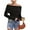Black, variant on Womens Off The Shoulder Sweater Long Sleeve Ribbed Knit Pullover Sweaters Slim Fit Going Out Fall Tops Blouse (Black, S)