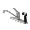Elements of Design Single Handle Centerset Kitchen Faucet with Deck Sprayer
