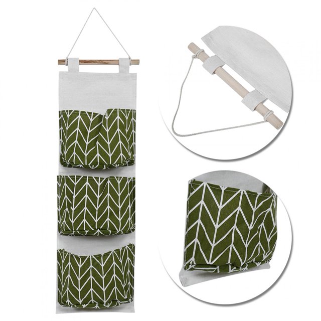 Bolsa De Almacenamiento Colgante De 3 Bolsas, Bolsillo De Almacenamiento Organizador Sobre La Puerta, Decoración De 2 Uds., Para Baño Y Dormitorio