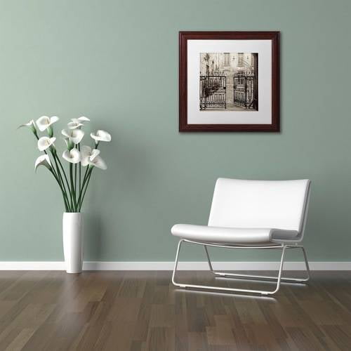 Trademark Fine Art "Avignon II" Canvas Art by Alan Blaustein, White Matte, Wood Frame