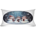 thumbnail image 4 of Snowmen Throw Pillow Covers 1 Set Super Soft Pillow Shams Covers with Zipper, Living Room Farmhouse Decor Giftsations, 20x40 Inch, 4 of 7