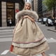 thumbnail image 4 of Abrigo de tres piezas de una pieza para mujer nuevo estilo largo desmontable forro de lana a la moda Chaqueta de algodón cálida ropa de trabajo, 4 of 6