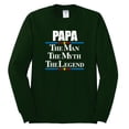 thumbnail image 2 of Wild Bobby,Papa The Man The Myth The Legend Best Daddy Father Gift, Father's Day, Men Long Sleeve Shirt, Forest Green, 3XL, 2 of 3