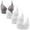 Gray Bras for Women, variant on ylioge 4 Pack Bras for Women XS-4X Plus Size Wireless Underwear Push Up Bra Casual Multipack Breathable Support Lifting Nylon Bralettes