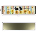 thumbnail image 2 of Hello Summer Sign, Farmhouse Sunflower Summer Decor Sign Porch Decor for Home Garden Farmhouse Yard Office Decorations 4"x16" Inch, 2 of 5