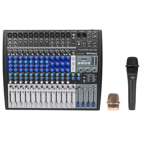 PRESONUS Studiolive AR16 18-Ch USB Live Sound/Studio Recording Mixer + Blue (Best Usb Mixers For Recording)