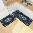 thumbnail image 7 of 2-Piece Kitchen Rugs Set Non-Slip Mats Carpet Floor for Kitchen, Bathroom (19.7"x27.6" & 19.7"x47.2") Explosion Of Blue Ink, 7 of 7