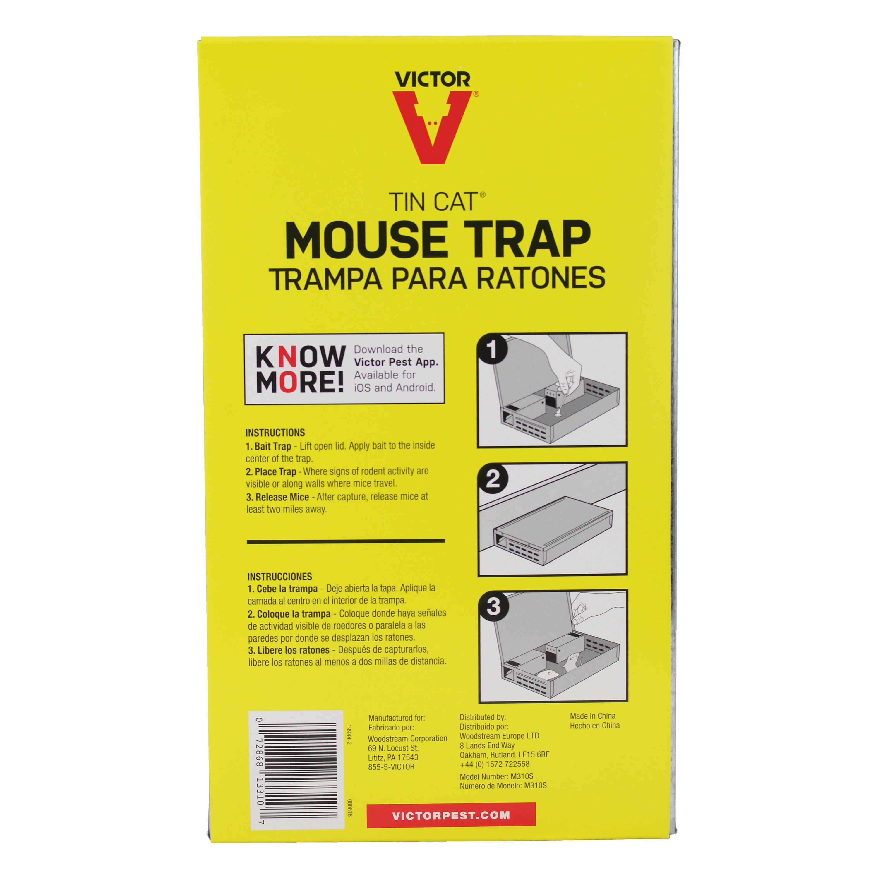 Victor M310S Tin Cat Multi-Catch Live Mouse Trap - Indoor and Outdoor  Humane Catch and Release